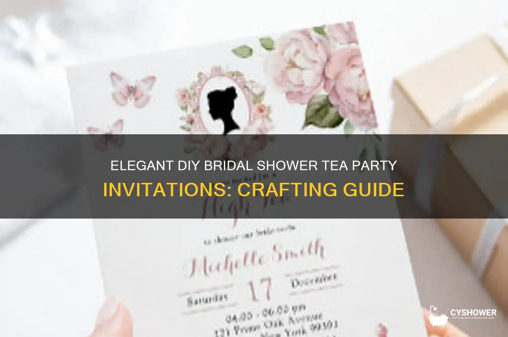 how to make bridal shower tea party invitations