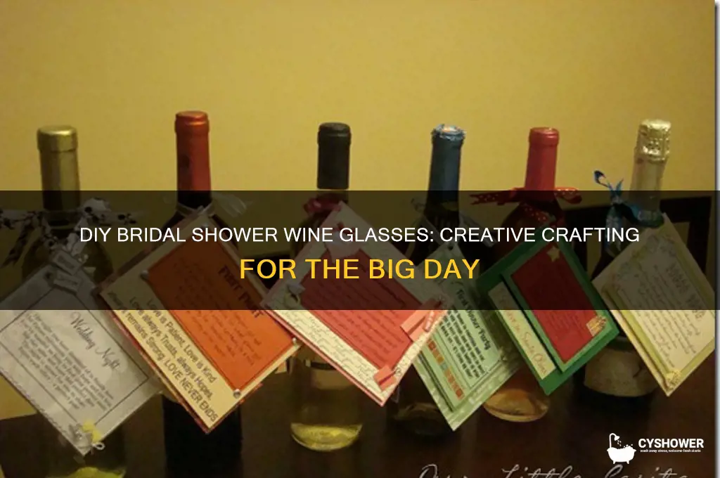 how to make bridal shower wine glasses