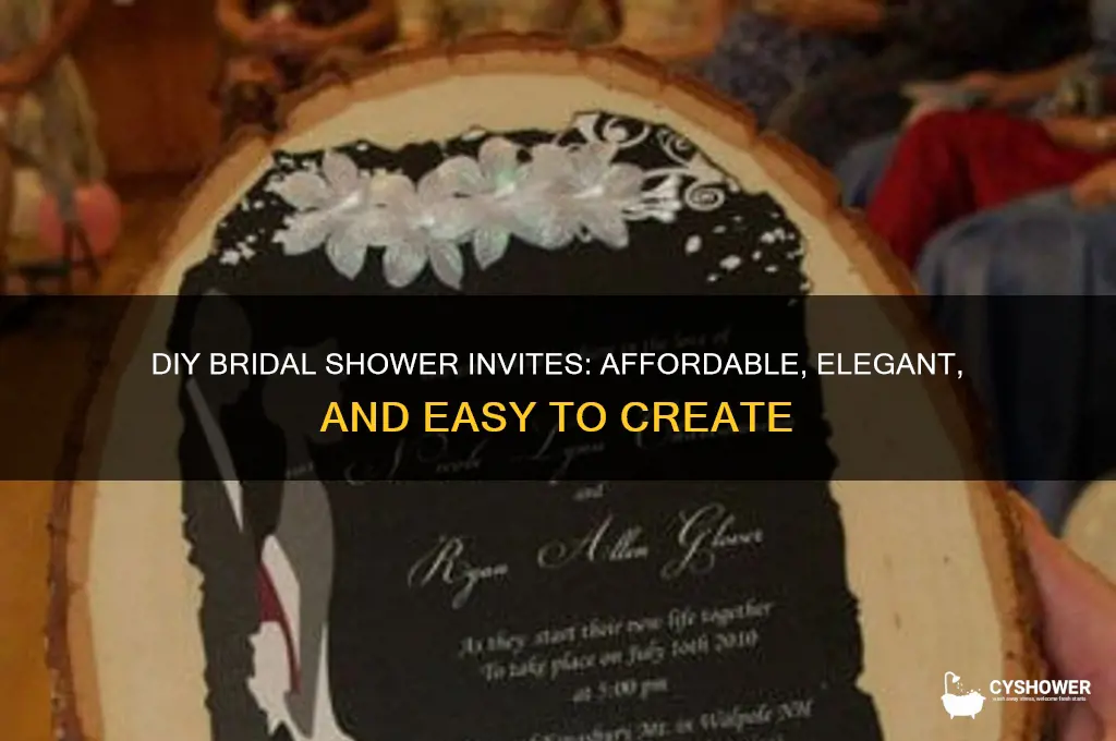how to make cheap bridal shower invitations