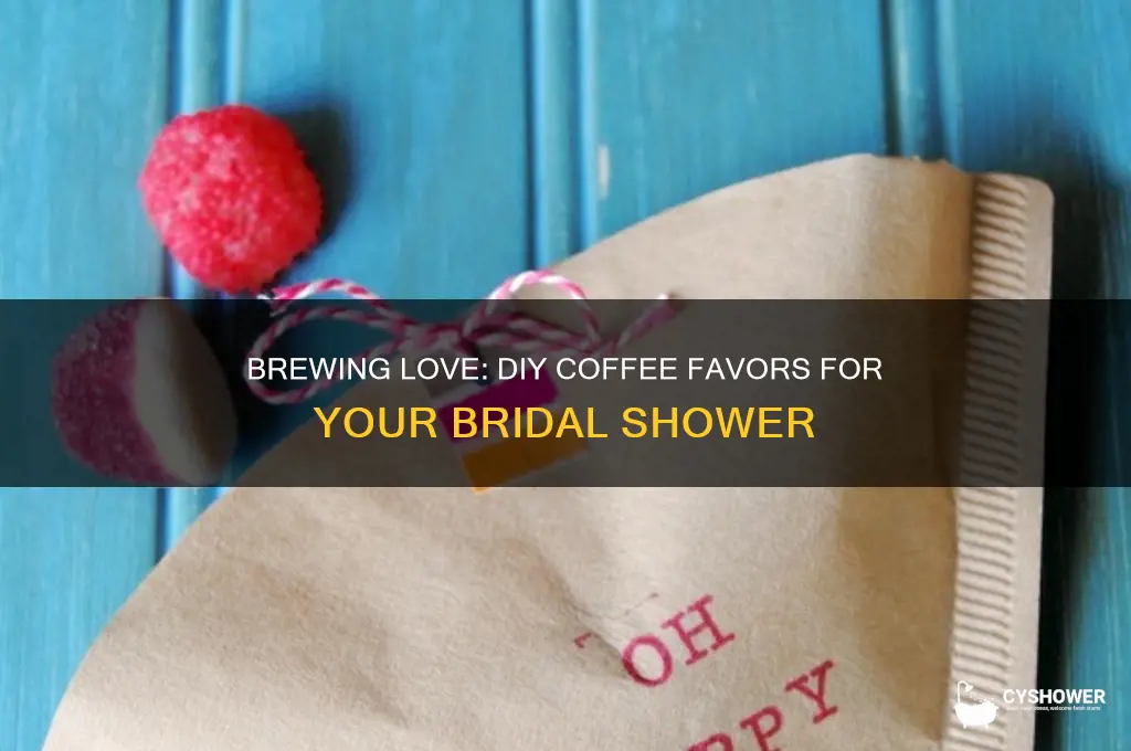how to make coffee favors for bridal shower