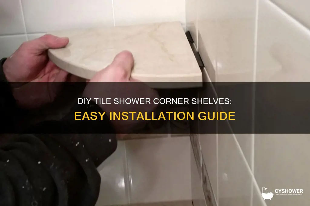 how to make corner shelves in tile shower