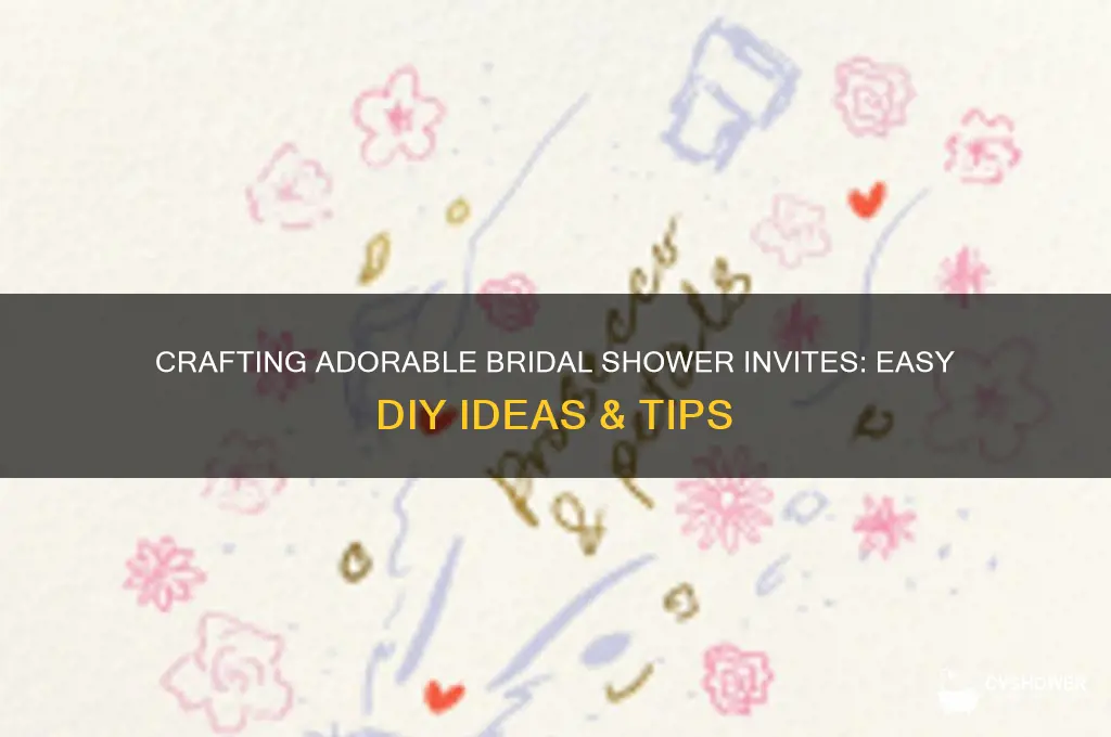 how to make cute bridal shower invitations