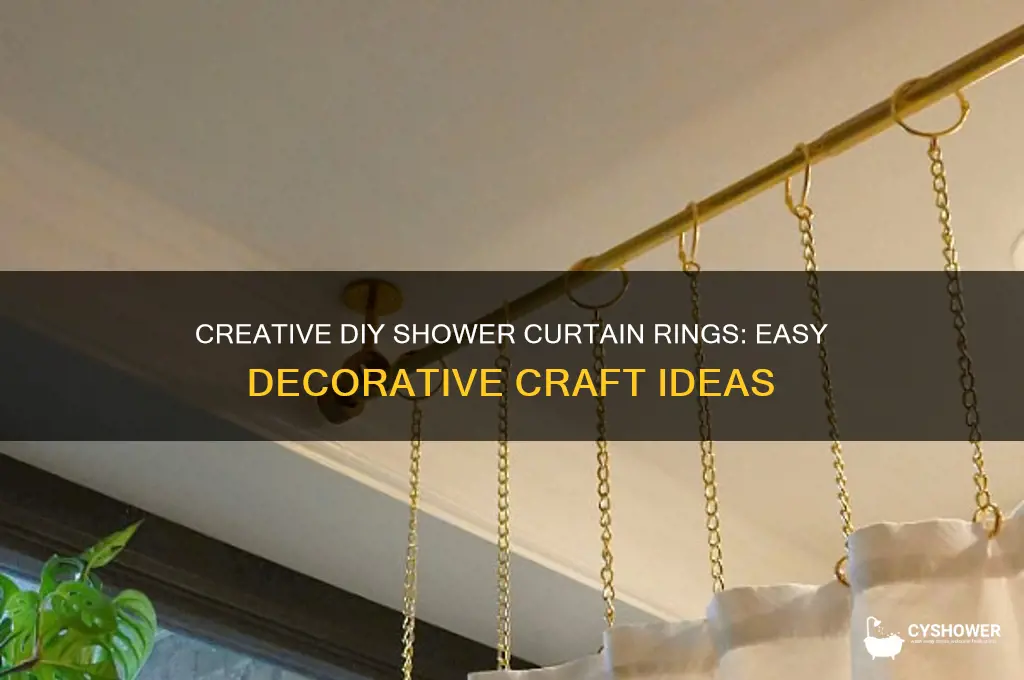how to make decorative shower curtain rings