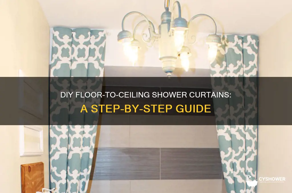 how to make floor to ceiling shower curtains