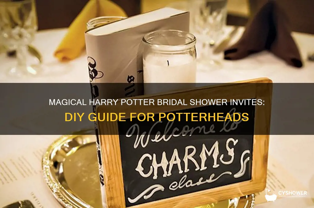 how to make harry potter bridal shower invitation