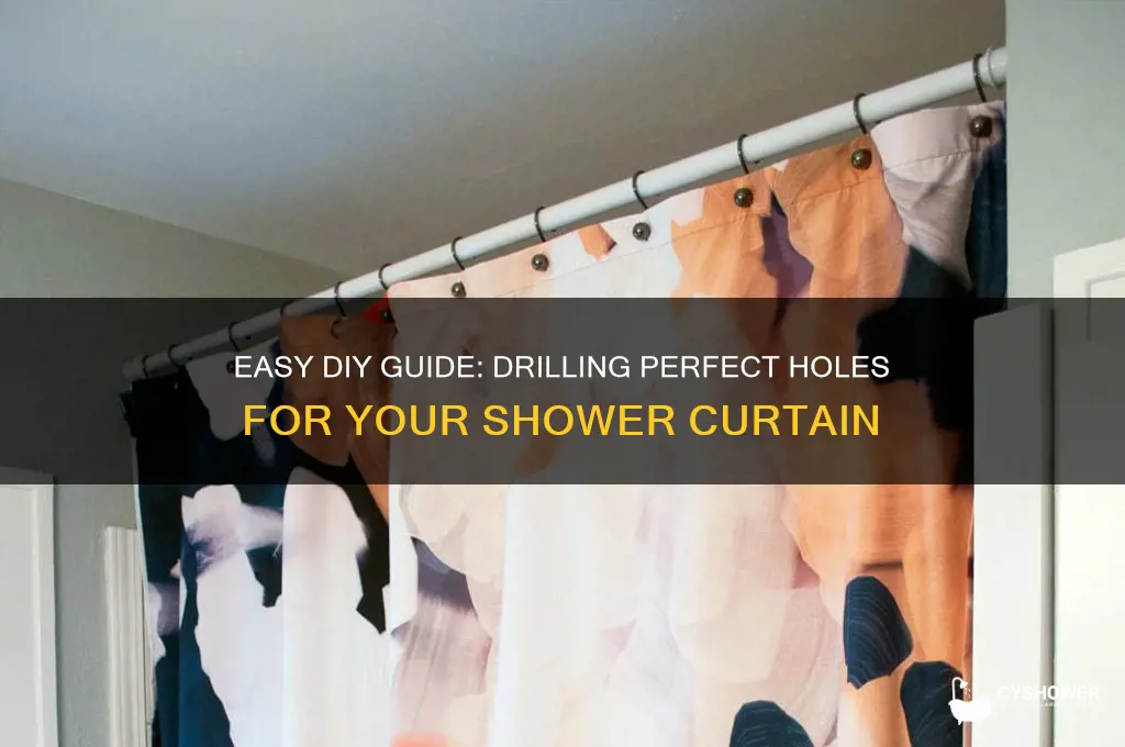 how to make holes for shower curtain