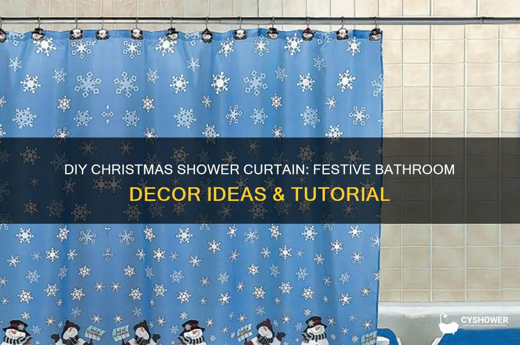 how to make my own christmas shower curtain
