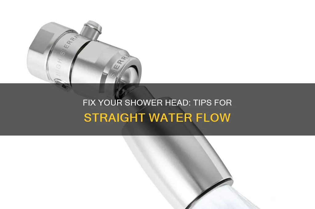 how to make my shower head throw straight water