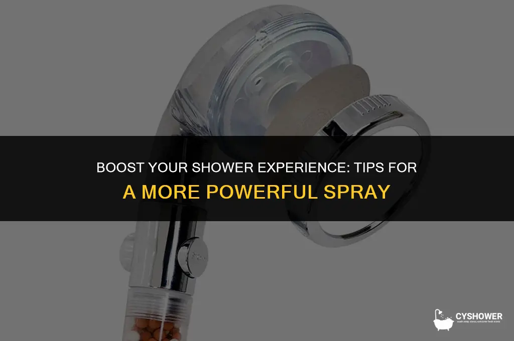 how to make my shower more powerful