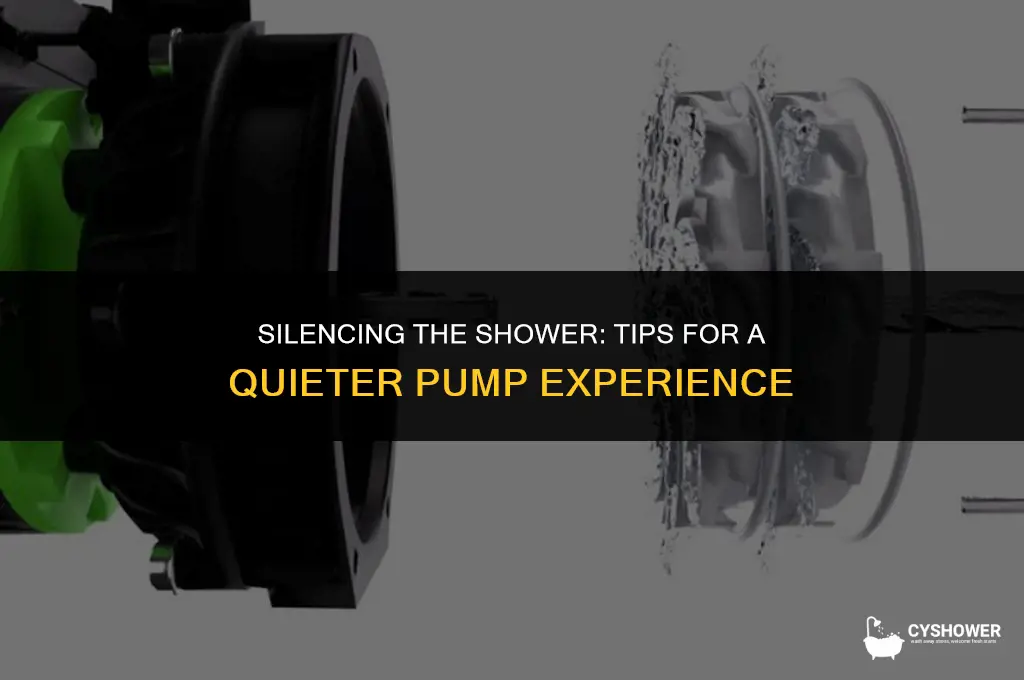 how to make my shower pump quieter