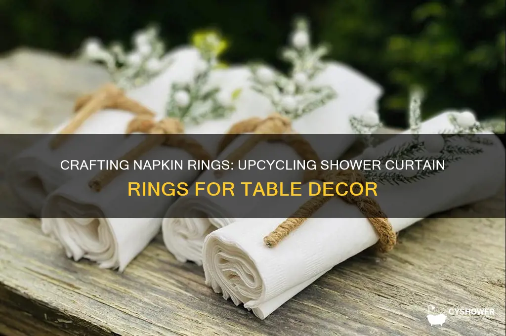 how to make napkin rings from shower curtain rings