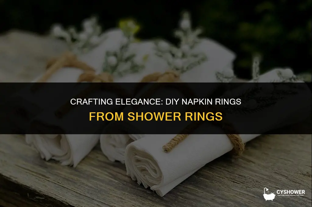how to make napkin rings with shower rings