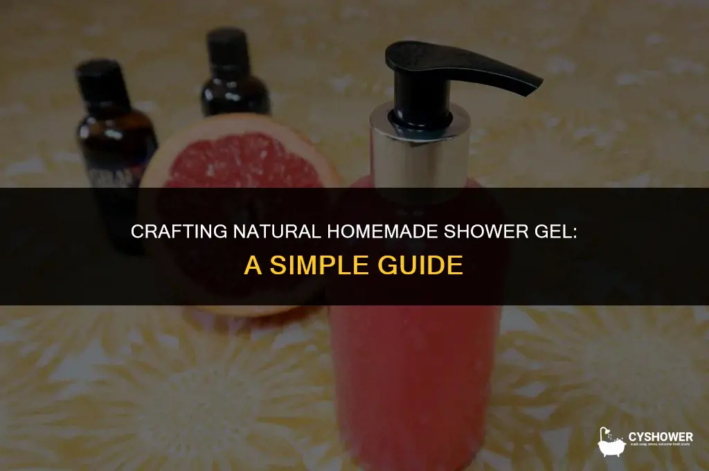 how to make natural homemade shower gel