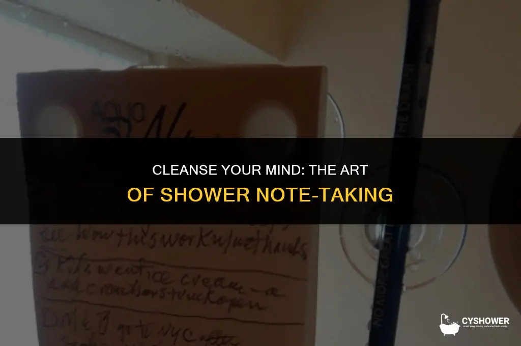 how to make notes in the shower