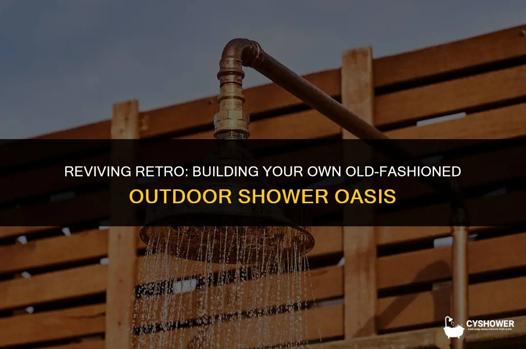how to make old fashioned outdoor shower