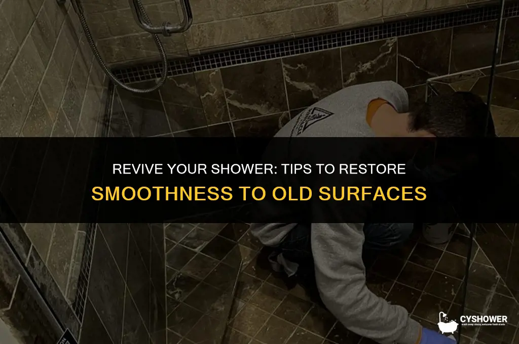 how to make old shower smooth again