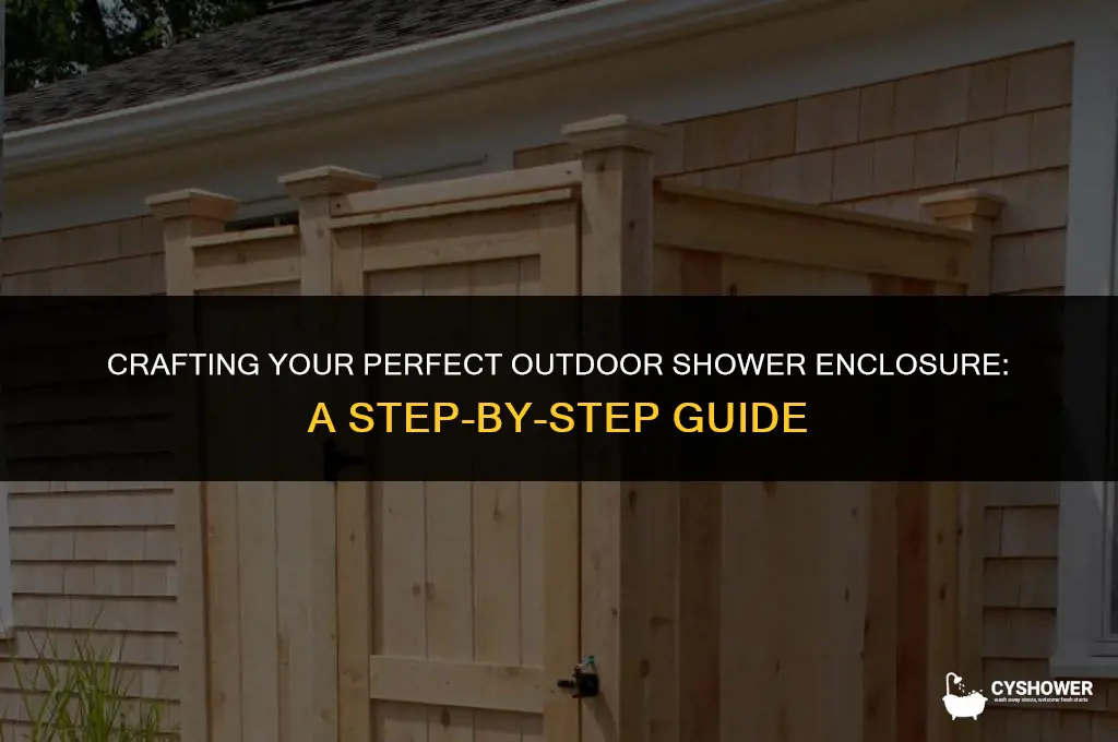 how to make outdoor shower enclosure
