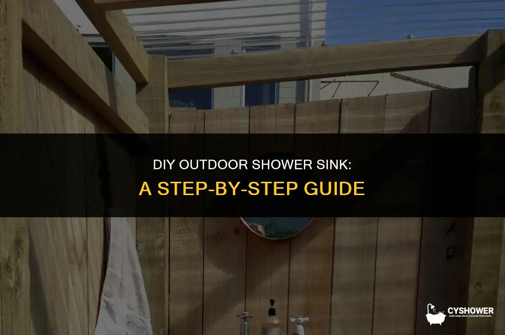 how to make outdoor shower sink