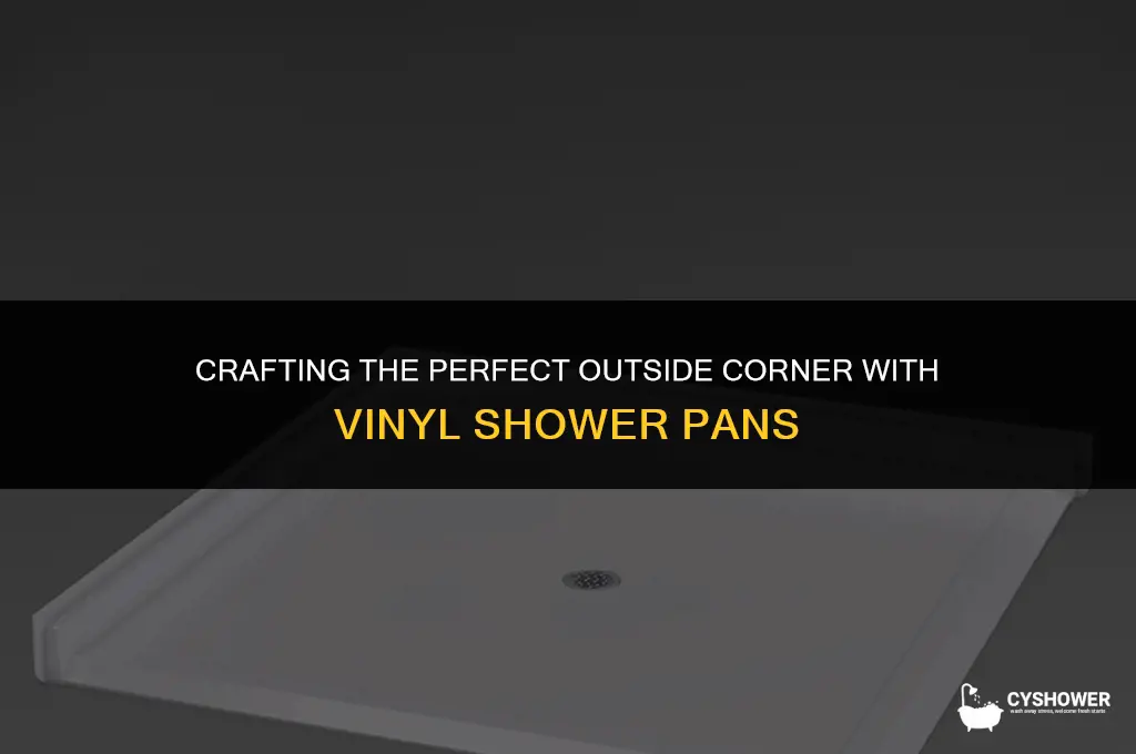 how to make outside corner with vinyl shower pan