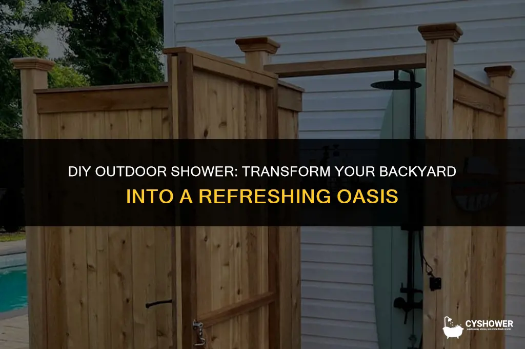 how to make outside shower