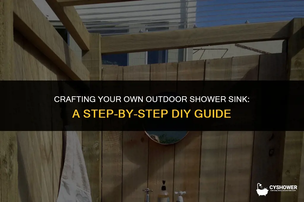 how to make outsoor shower sink
