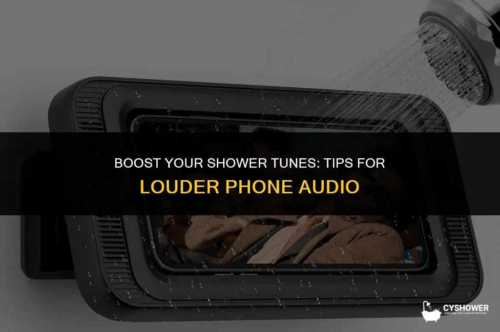 how to make phone louder in shower