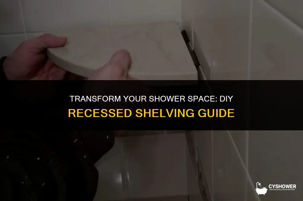 how to make recessed shelves in shower