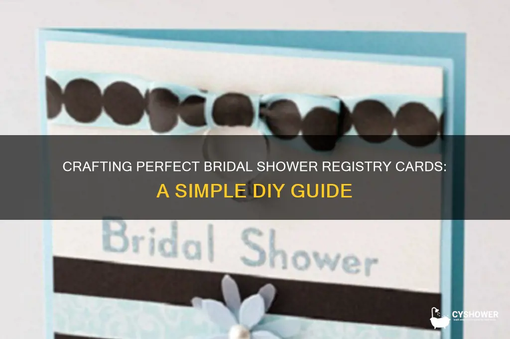 how to make registry cards for bridal shower