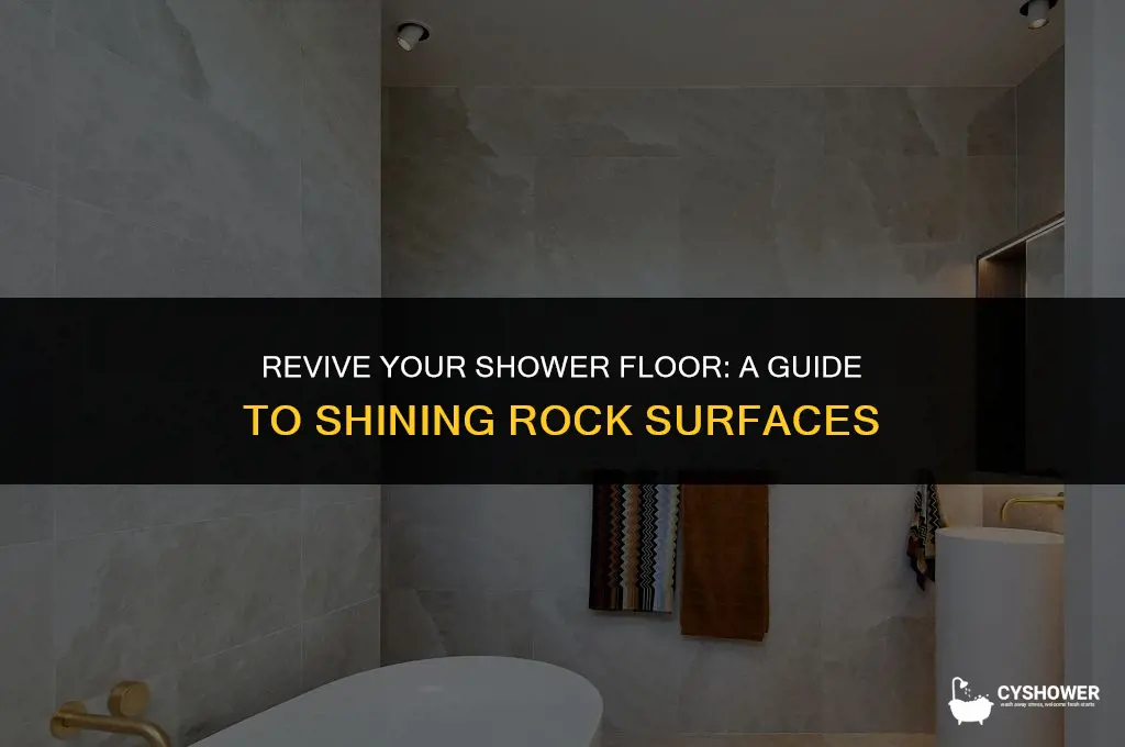 how to make rock on shower floor shine