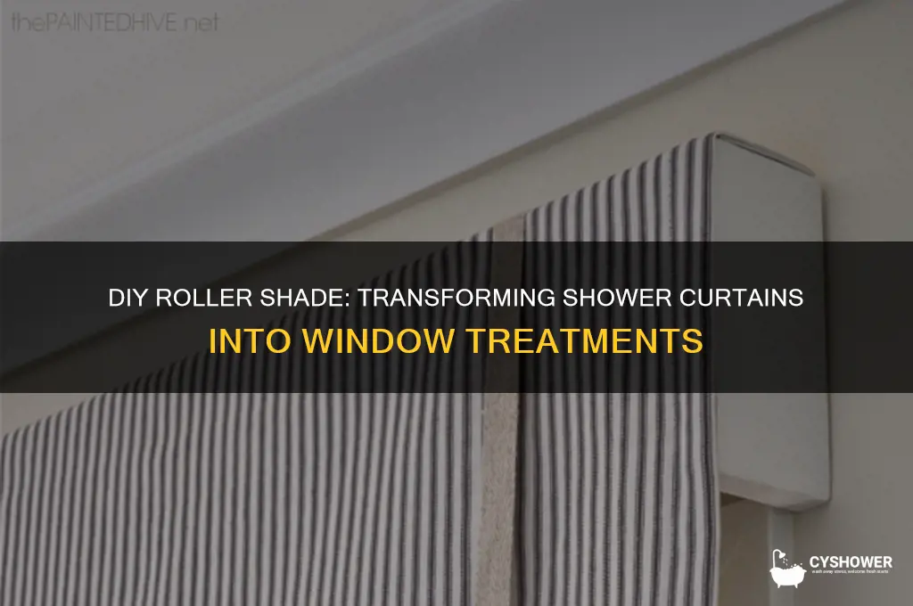 how to make roller shade out of shower curtain