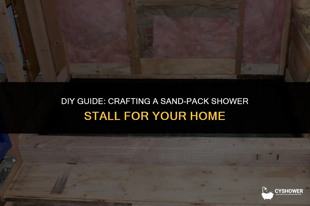 how to make sand pack shower stall