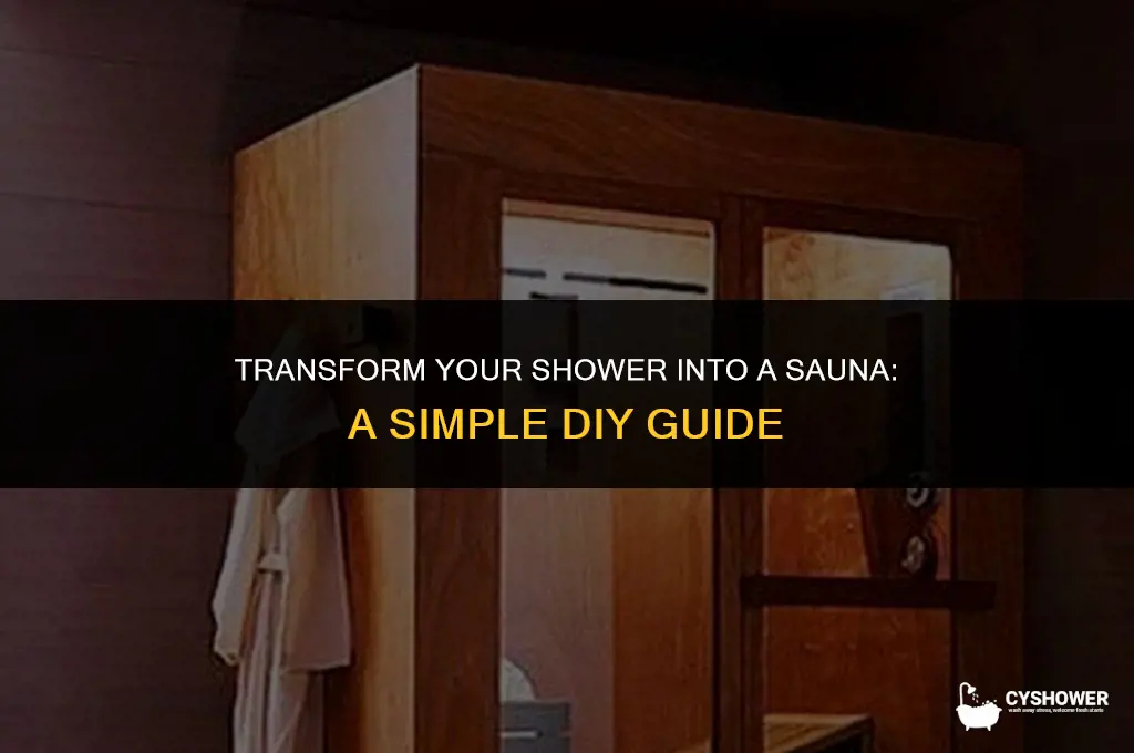 how to make sauna in shower