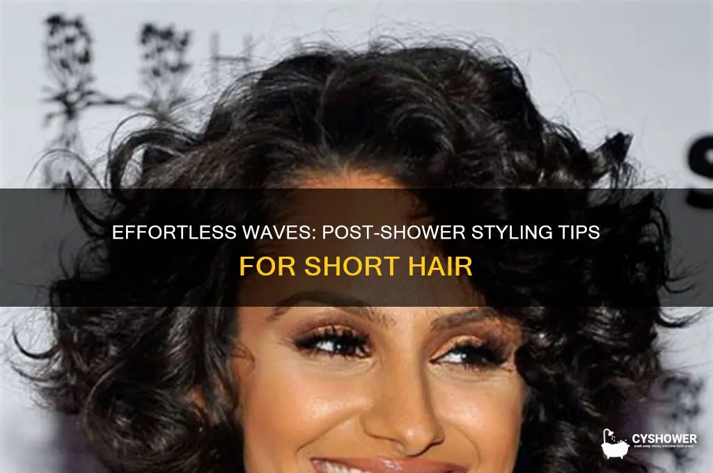 how to make short hair wavy after shower