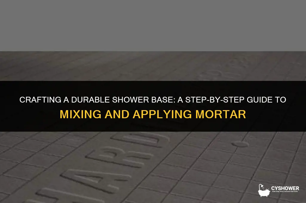 how to make shower base mortar