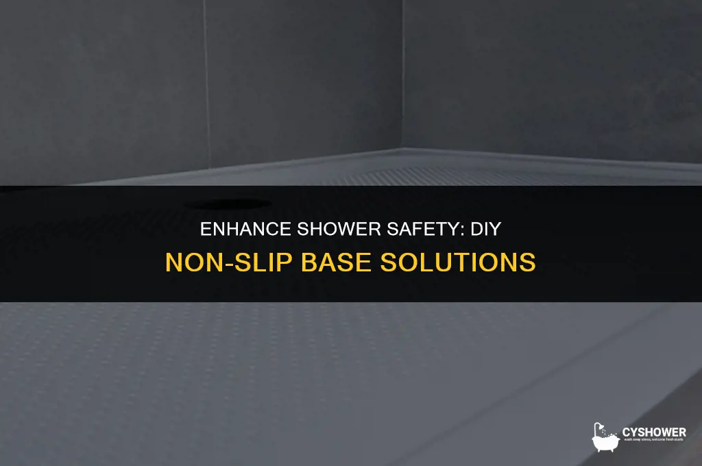 how to make shower base non slip