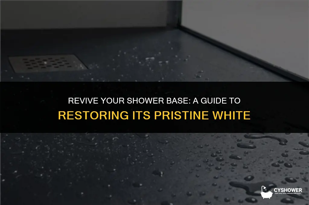 how to make shower base white again