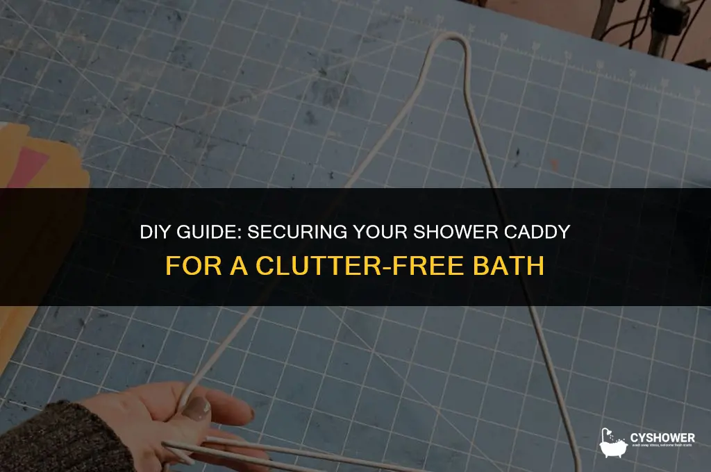 how to make shower caddy stick