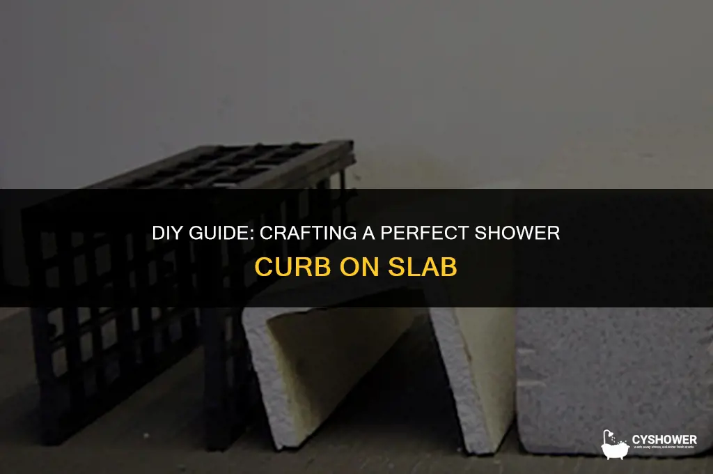 how to make shower curb on slab