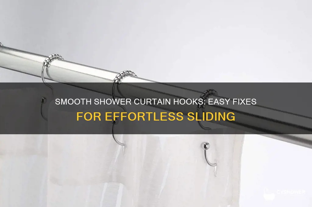 how to make shower curtain hooks slide