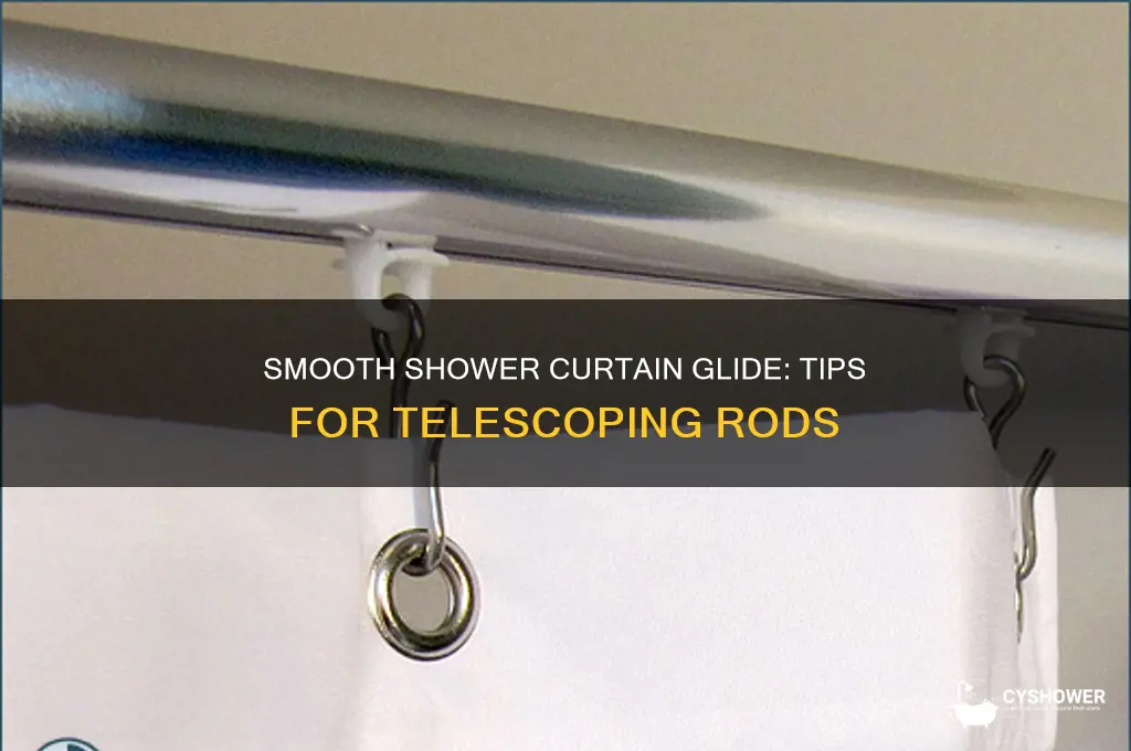 how to make shower curtains glide smoothly over telescoping rod