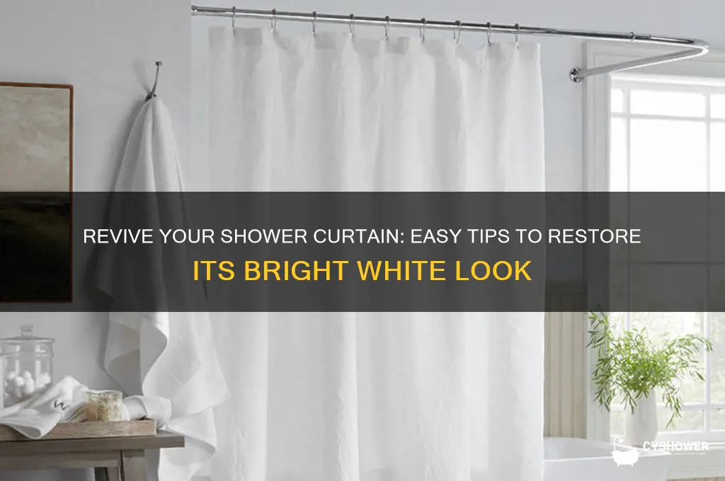 how to make shower curtains look white