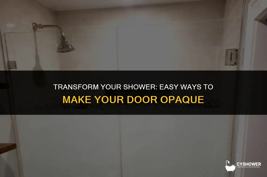 how to make shower door opaque