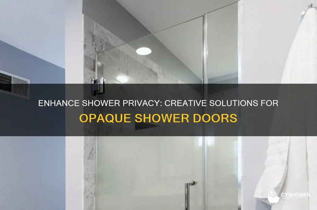 how to make shower doors private