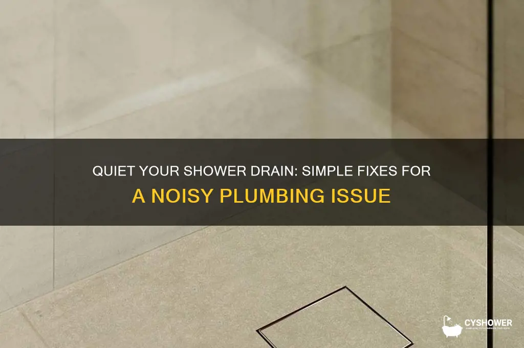how to make shower drain less noisy