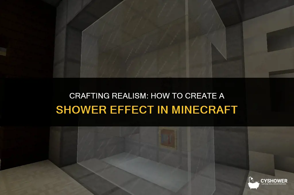 how to make shower effect minecrsft