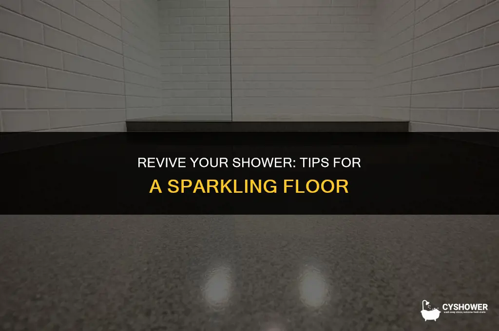 how to make shower floor shine
