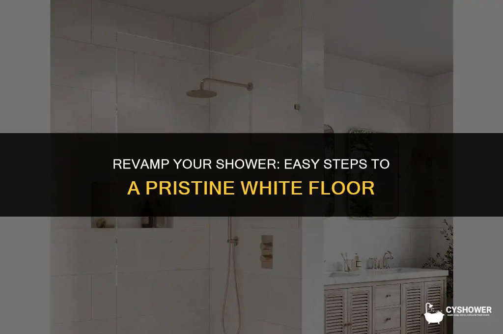 how to make shower floor white