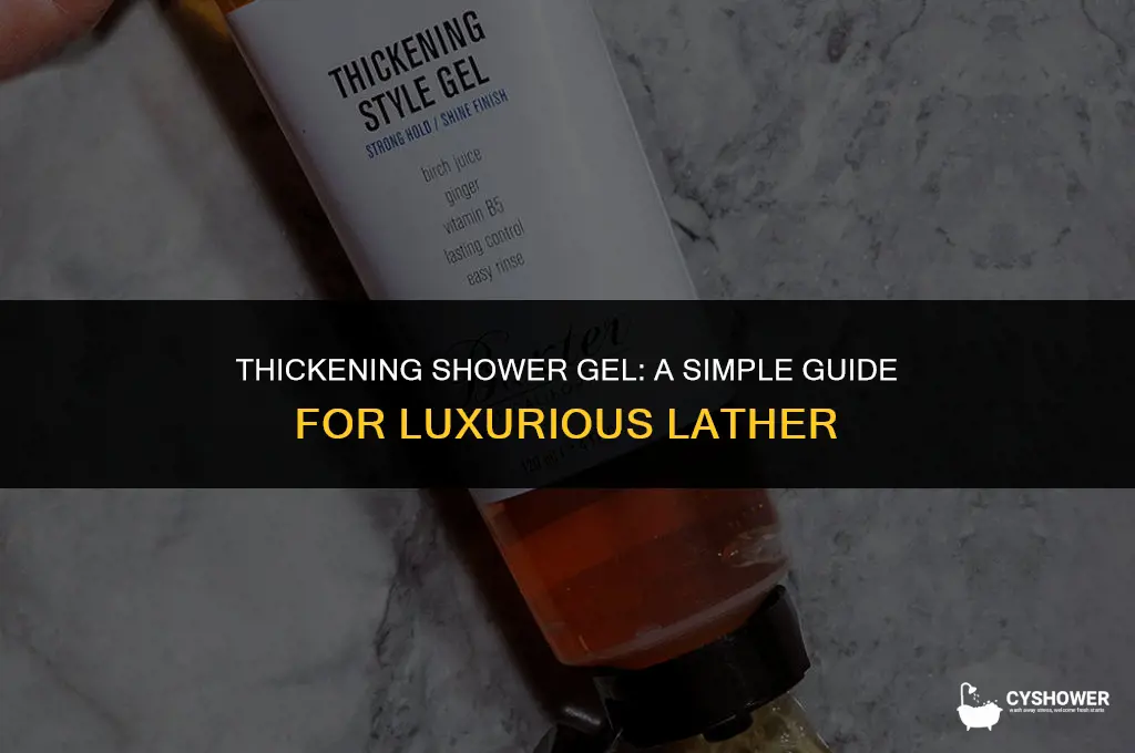 how to make shower gel thicker