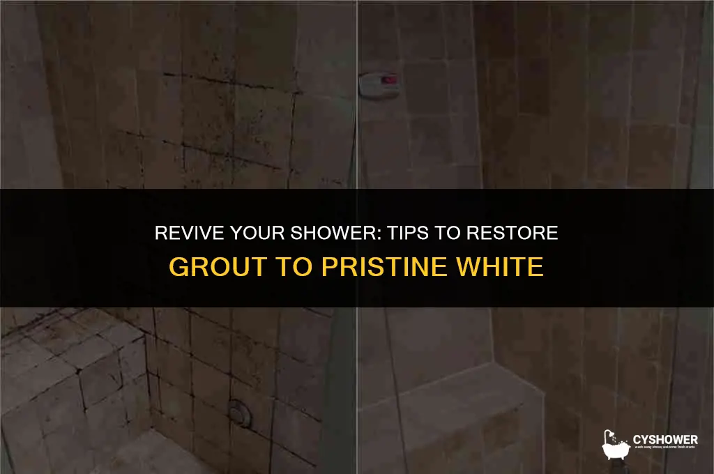 how to make shower grout white
