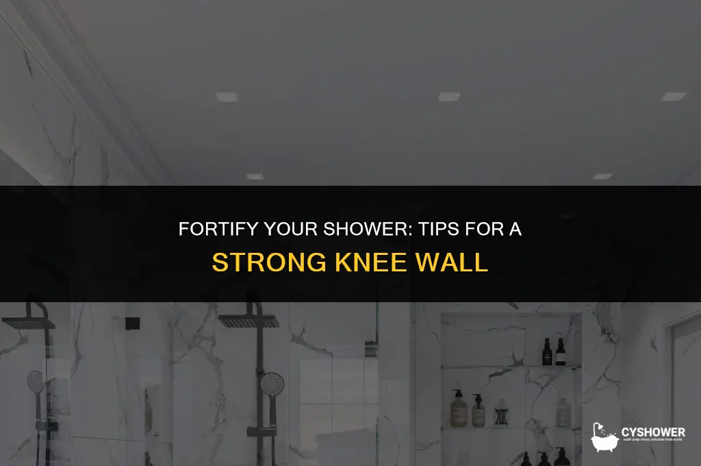 how to make shower knee wall strong